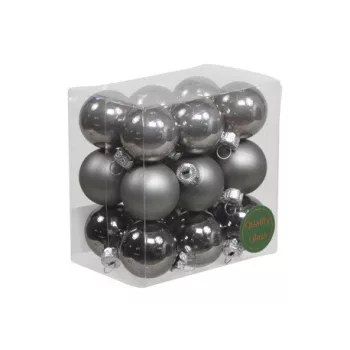 Gömb Üveg 3Cm Grafit Szürke Fényes-Matt S/18