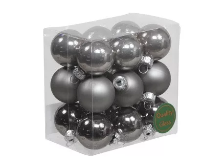 Gömb Üveg 3Cm Grafit Szürke Fényes-Matt S/18