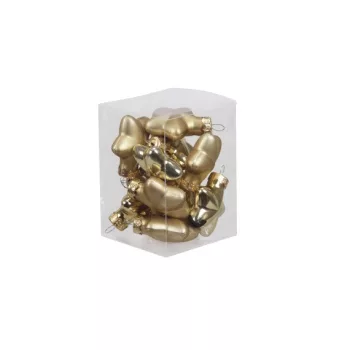 Csillag Üveg 4Cm Arany Fényes-Matt S/12