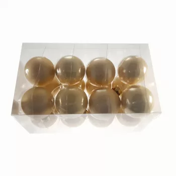 Gömb Üveg 5,7Cm Krém Fényes-Matt S/16