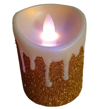 Gyertya LEDes arany/ezüst 