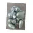 158432 Szív üveg 4cm vízkék fényes-matt S/12 