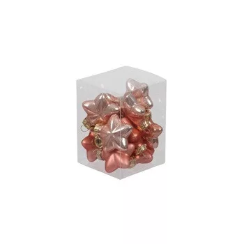 Csillag Üveg 4Cm Barack Fényes-Matt S/12