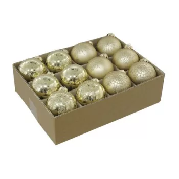 Gömb Üveg 7,5Cm Festett Arany 1 Darab