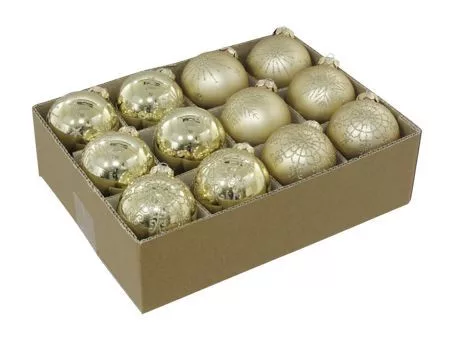 Gömb Üveg 7,5Cm Festett Arany 1 Darab