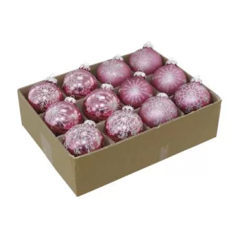 Gömb Üveg 7,5Cm Festett Mályva 1 Darab