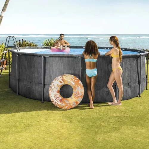 Intex Greywood Prism fémvázas medence Ø 457 x 122 cm (26742)
