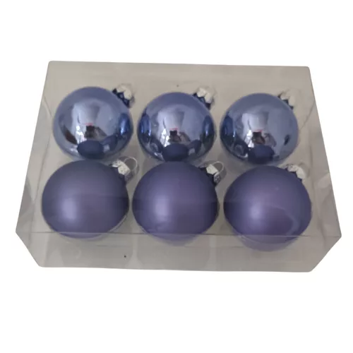 Lila üveg gömb 6cm 055406