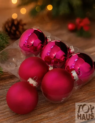 Ciklámen üveg gömb 6cm 055409