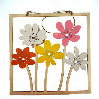 Fa Dekor  Akasztós Színes Kép 20Cm