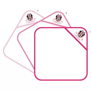   Minnie egér kapucnis babatörölköző hímzett mintával 70x70cm