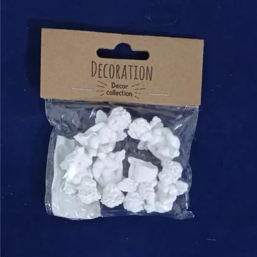 Angyal poly fehér S/6 2.2x2x3.1cm 