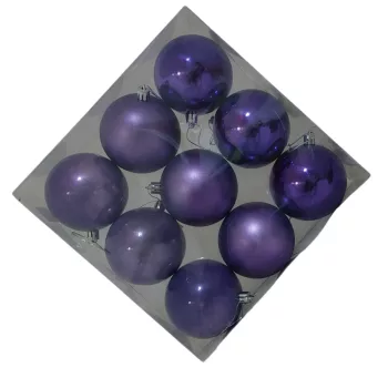  Műanyag gömb dobozban 8 cm lila 3 féle