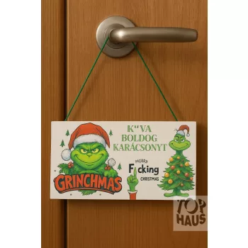 Grinch fa tábla12x22cm