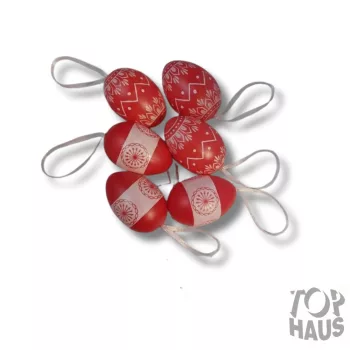 Piros tojás műa.6 db-os