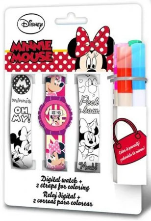 815123 Disney Minnie digitális karóra+színezhető óraszíj szett EWA20327WD