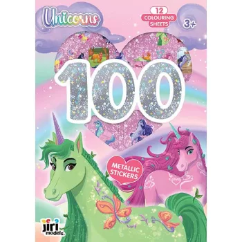 100 matrica kifestő lapokkal Unikornisok
