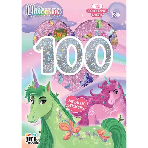 100 matrica kifestő lapokkal Unikornisok