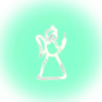 KID413 Led-es angyal ablakdísz