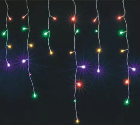 Led-Es Jégcsap Fényfüggöny, 8 Programos, 10M, Ip44, 230V Kaf 200L 10 M/M