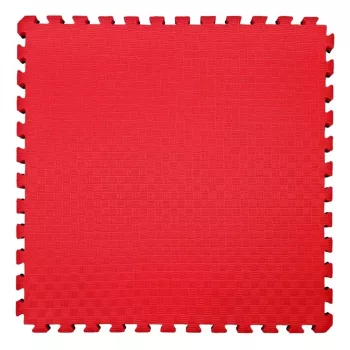   Puzzle Tatami Torna Szönyeg Elem 100 X 100 X 1,3 Cm Védőszegéllyel Piros