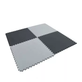   Puzzle Tatami Torna Szönyeg Elem 100 X 100 X 3 Cm Védőszegéllyel Szürke/Fekete