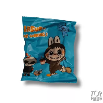 Labubu kulcstartó kék zacskós