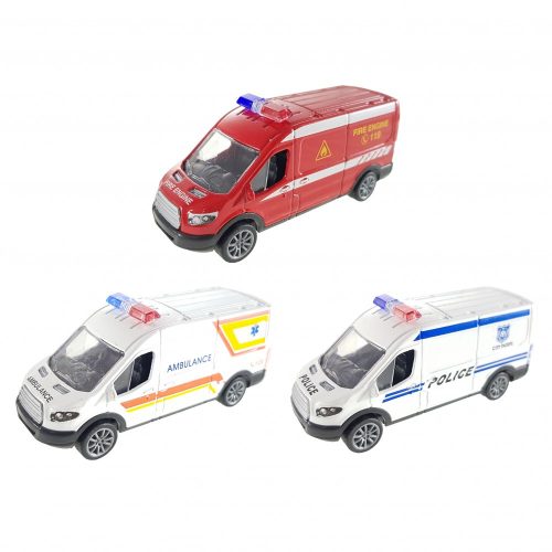 Fém Sürgősségi Kisbusz, Mentő-, Tűzoltó-, Rendőrautó