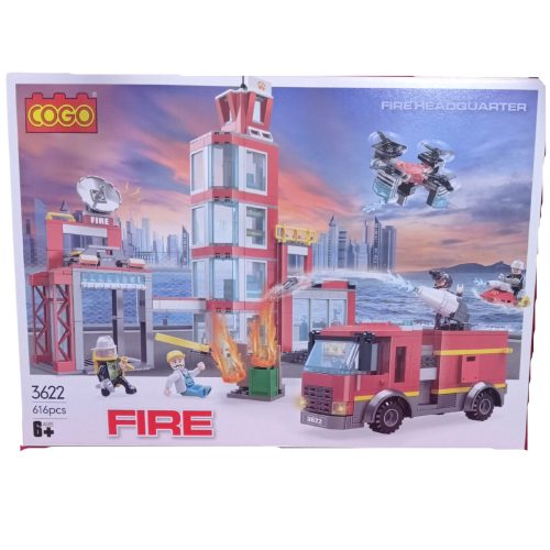  Összerakható játék Tűzoltóállomás 616 db-os