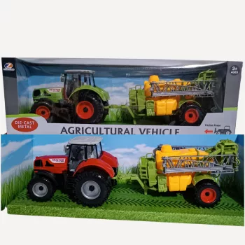 Fém és műanyag traktor permetezővel