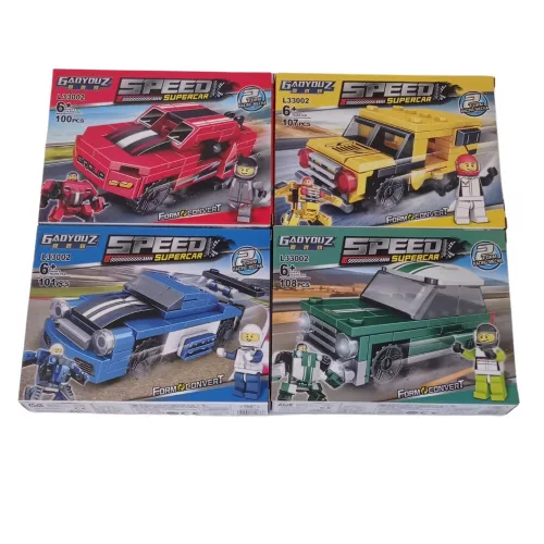 Összerakható műanyag autók