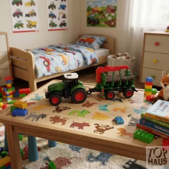 Traktor utánfutóval, daruval RC