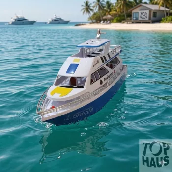 RC jacht piros, kék