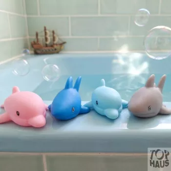 Cápák delfinek gumi fűrdőjáték 4 db / csomag