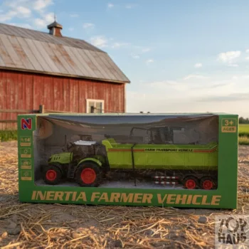 Traktor utánfutóval pótkocsival hang + fény