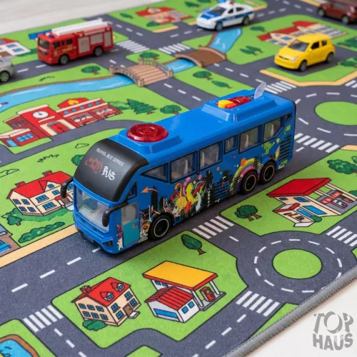  1 : 16 Graffitis busz fény és hang effektel  nyitható ajtóval