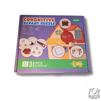   Kognitív készségfejlesztő puzzle házikó  3- 8 éves korig ajánlott