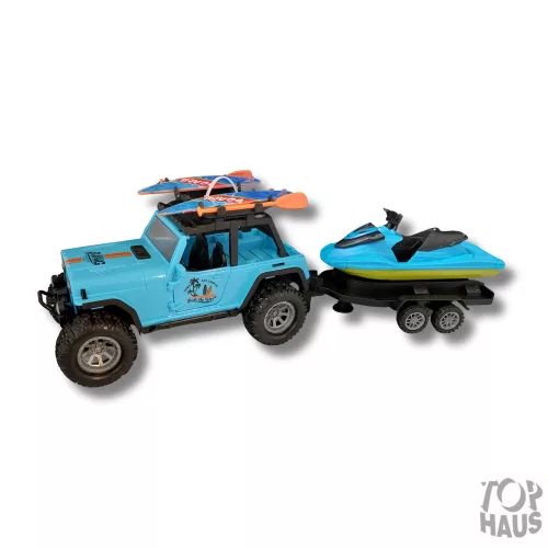 Off road terepjáró jetskivel szörfökkel biciklivel fény és hang effekt