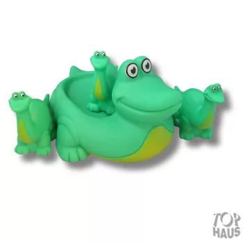Anya dinoszaurusz bébi dínókkal gumi