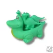 Anya dinoszaurusz bébi dínókkal gumi