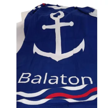 Fehér horgonyos Balatonos törölköző