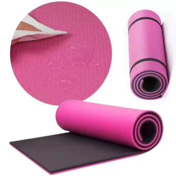   Tophaus® Prémium Fitnesz És Jóga Szőnyeg, Edzőszőnyeg Pink/Fekete 170 X 61 X 1,6 Cm