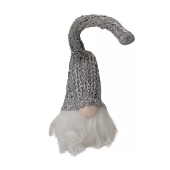 Textil manó világító 15cm szürke-fehér