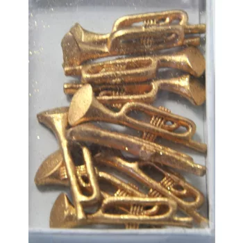 Trombita Dísz Ragasztós  4,5X1,8X0,4Cm Arany 