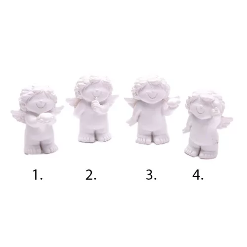  Álló Angyalka,   2,5 X 2 X 3,5 Cm Fehér 4 Változat