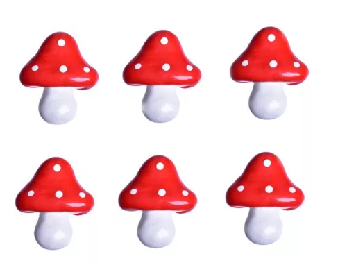 Gomba Ragasztós 3,5X3Cm Piros 
