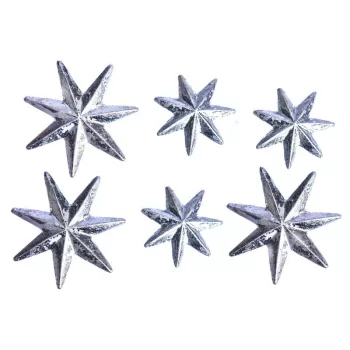 Csillag Ragasztós  4X6Cm Ezüst 