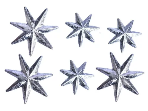Csillag Ragasztós  4X6Cm Ezüst 