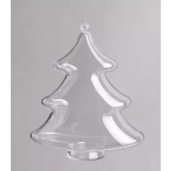 Műanyag Pattintós Fenyőfa, Átlátszó 10,5Cm